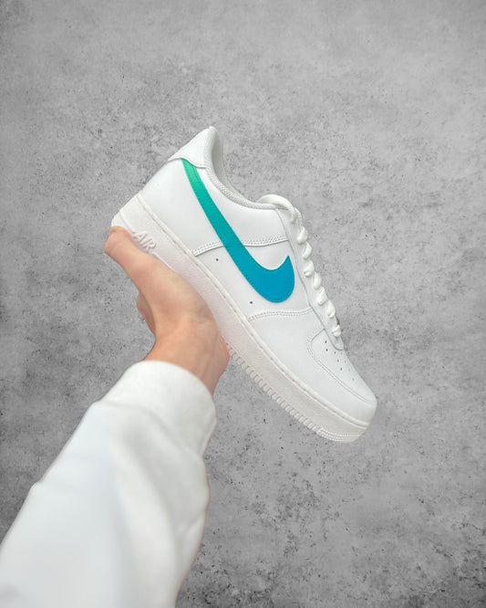 CUSTOM AF1 TURQUOISE SWOOSH.