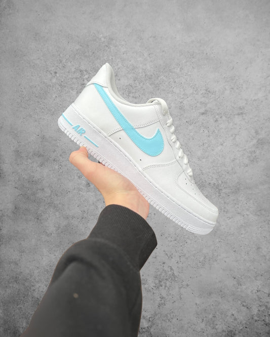 CUSTOM AF1 BABY BLUE SWOOSH.