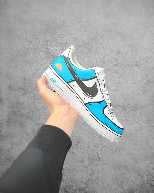 CUSTOM AF1 BLUE CARTOON.