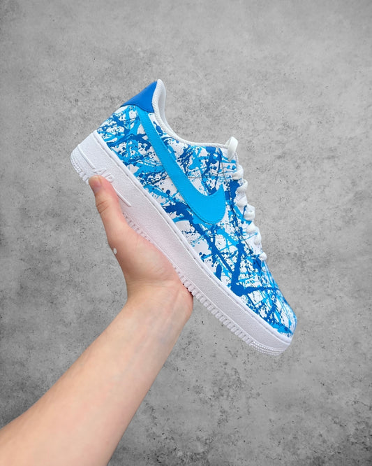 CUSTOM AF1 BLUE PAINT SPLASH.