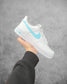 CUSTOM AF1 BABY BLUE SWOOSH.