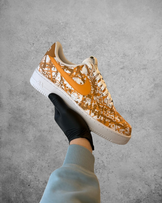 CUSTOM AF1 ORANGE PAINT SPLASH.
