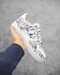 CUSTOM AF1 RED-BLUE PAINT SPLASH.