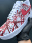 CUSTOM AF1 RED PAINT SPLASH.