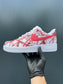 CUSTOM AF1 RED PAINT SPLASH.
