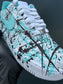 CUSTOM AF1 TIFFANY BLUE - BLACK PAINT SPLASH.