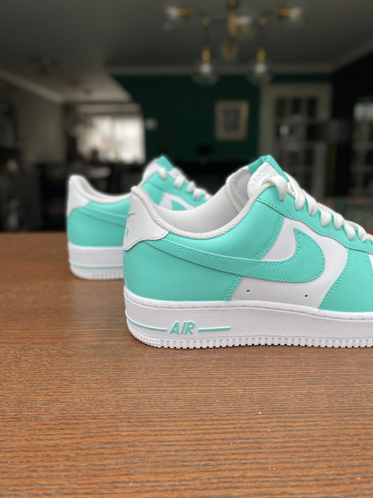CUSTOM AF1 SOUTH BEACH COLORWAY.