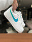 CUSTOM AF1 TURQUOISE SWOOSH.