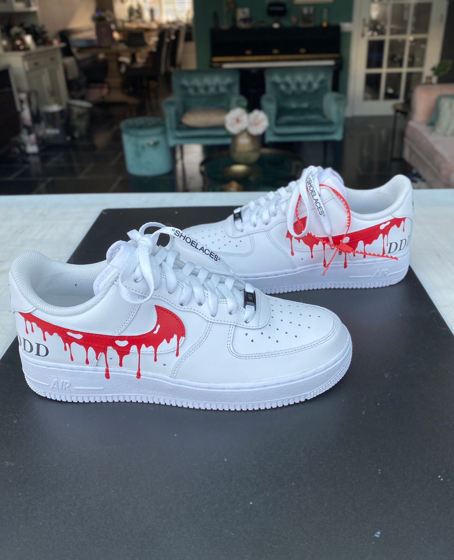CUSTOM AF1 RED DRIP.