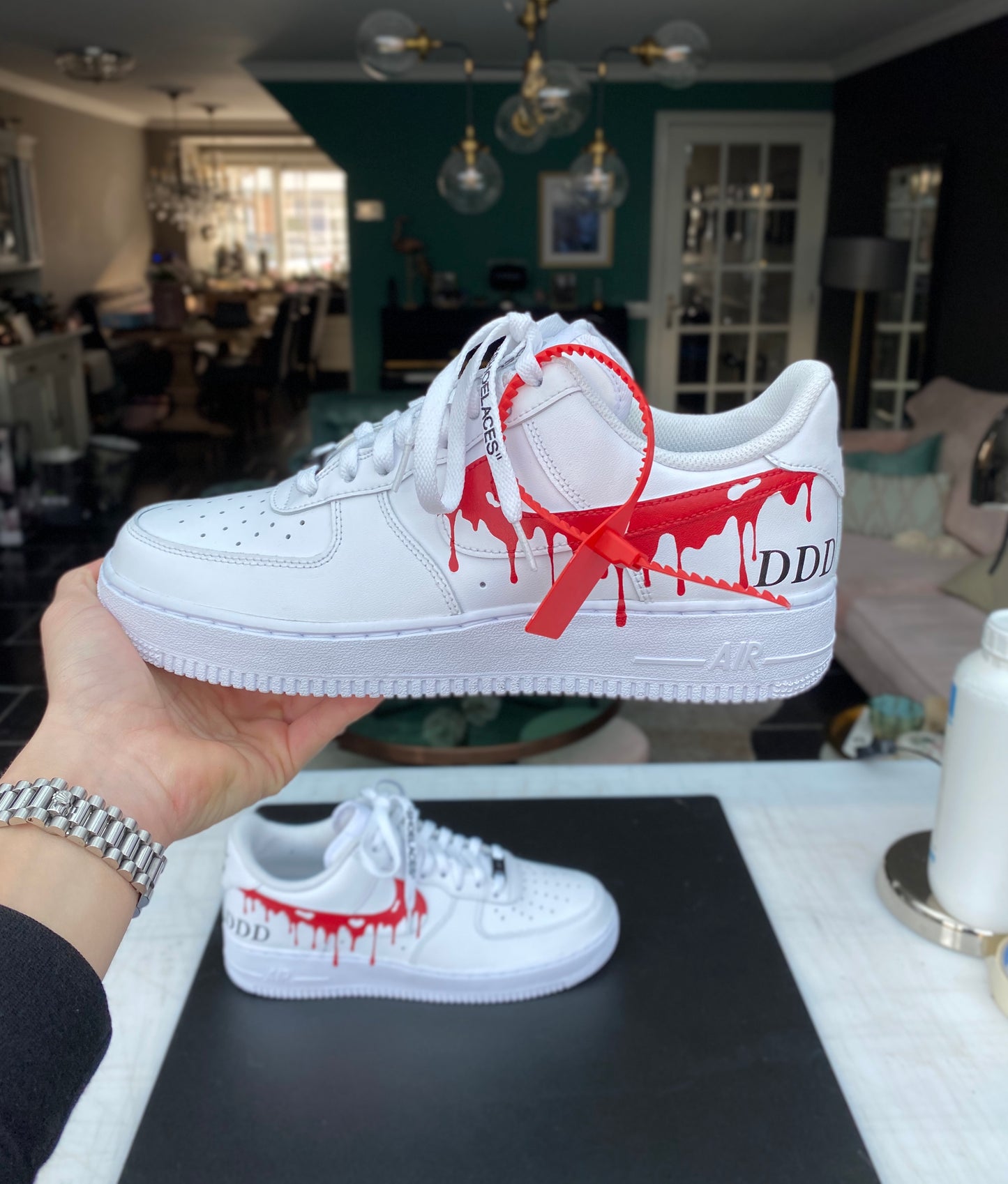 CUSTOM AF1 RED DRIP.